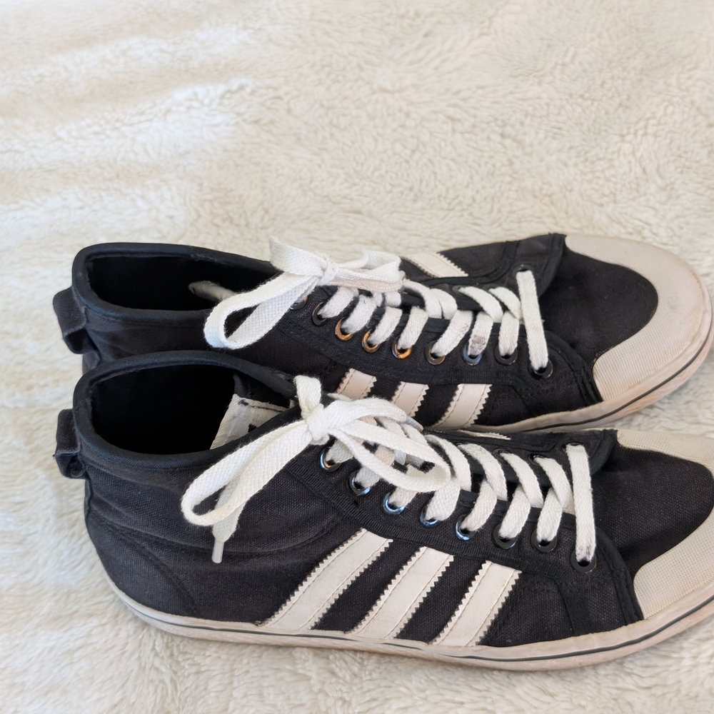 Great Condition: Adidas Canvas High-top Women’s 8